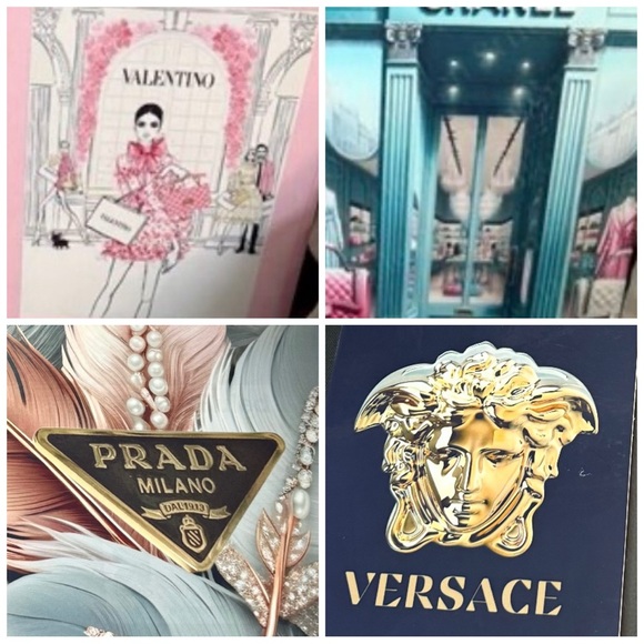 Prada Other - Bundle of four custom notebooks and Coach gold hang tag